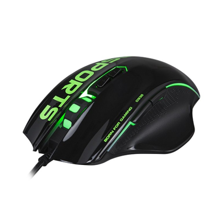 Scorpion G938 Ratón Gaming 4000 DPI Negro/Verde