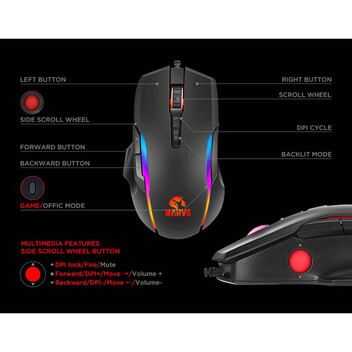 Scorpion MA-M945 Ratón Gaming 10000 DPI Negro Scorpion MA-M945 Ratón Gaming 10000 DPI Negro