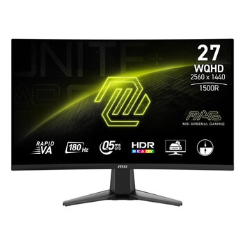 Monitor MSI 27″ 2560x1440 180Hz VA Curvo 1500R HDR FreeSync Sin Marco