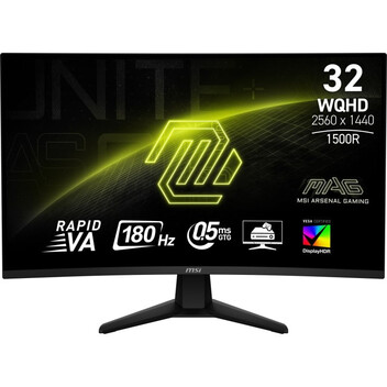 Monitor MSI 31.5″ 2560x1440 180Hz Rapid VA Curvo HDR DisplayHDR 400 Sin Marco Monitor MSI 31.5″ 2560x1440 180Hz Rapid VA Curvo HDR DisplayHDR 400 Sin Marco