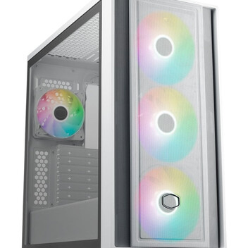 Torre PC Cooler Master MasterBox 600 RGB Full Tower Cristal Templado USB-C Blanca Torre PC Cooler Master MasterBox 600 RGB Full Tower Cristal Templado USB-C Blanca