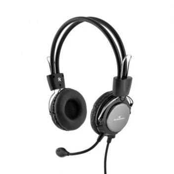 Bluestork MC-201 Auriculares con Micrófono Negro/Plata Bluestork MC-201 Auriculares con Micrófono Negro/Plata