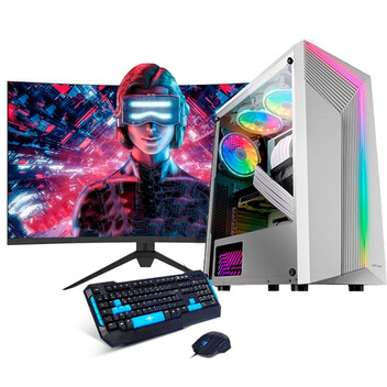Ordenador Sobremesa Neo-PC Gaming Mc-x7 AMD Ryzen 5 4600G/32GB/1TB SSD + Monitor 27" FullHD + Teclad