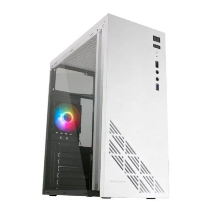 Mars Gaming MC100W FRGB Cristal Acrílico USB 3.0 Blanco