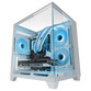 Torre PC Mars Gaming Mc-3cm Caja Microatx Vista 3d Triple Cristal Templado Doble Cámara Lateral Blan