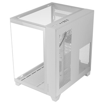 Torre PC Mars Gaming Mc-3cm Caja Microatx Vista 3d Triple Cristal Templado Doble Cámara Lateral Blan