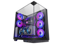 Torre PC Mars Gaming Mc-3gf Torre Atx Triple Cristal Templado 2 Ventiladores Argb 120mm Usb-c Negro