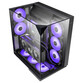 Torre PC Mars Gaming Mc-3gf Torre Atx Triple Cristal Templado 2 Ventiladores Argb 120mm Usb-c Negro