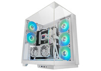 Torre PC Mars Gaming Mc-3gf Torre Atx Triple Cristal Templado 2 Ventiladores Argb 120mm Usb-c Blanco