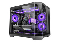 Torre PC Mars Gaming MC-3TCOREM Caja Gaming Custom MicroATX Triple Cristal Templado Cámara Dual USB-