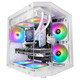 Torre PC Mars Gaming Mc-3tlite Caja Gaming Microatx Triple Cristal Templado Ventilador Frgb 120mm Blanco
