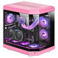 Mars Gaming MC-3T Semitorre ATX Triple Cristal Templado 3x Slots PCI Verticales USB-C 3.0 Rosa