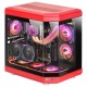 Mars Gaming MC-3T Semitorre ATX Triple Cristal Templado 3x Slots PCI Verticales USB-C 3.0 Roja