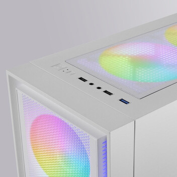 Torre PC Mars Gaming MC-AIR Caja Gaming ATX 4x Ventiladores FRGB 12cm Frontal Mesh Cristal Templado