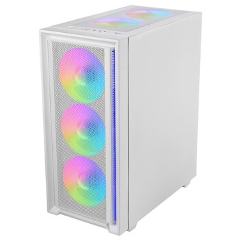 Torre PC Mars Gaming MC-AIR Caja Gaming ATX 4x Ventiladores FRGB 12cm Frontal Mesh Cristal Templado