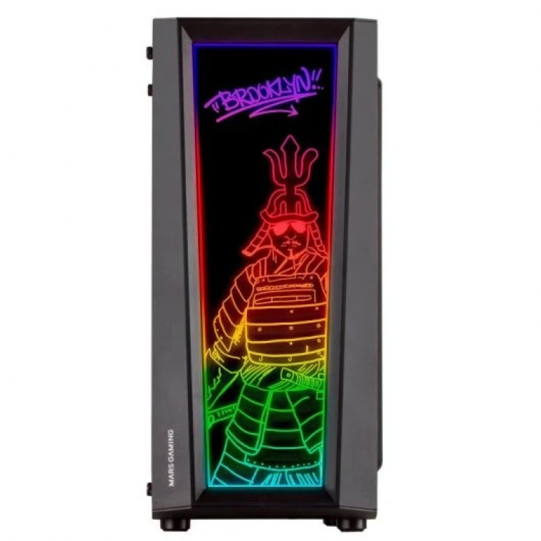 Mars Gaming MC-ART FRGB Cristal Templado USB 3.0 Negra