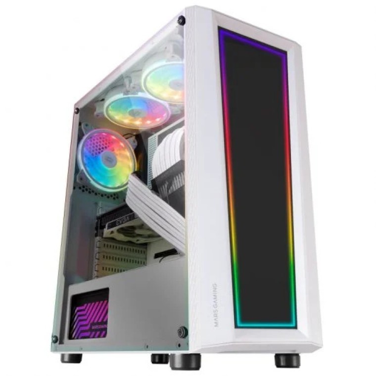 Mars Gaming MC-ART FRGB Cristal Templado USB 3.0 Blanca