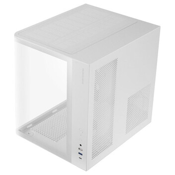 Torre PC Mars Gaming MC-CURV Caja Gaming Atx Triple Cristal Templado Curvado Doble Cámara USB-C Blan