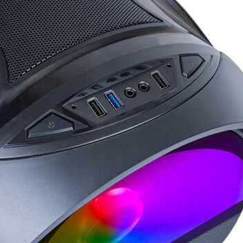 Torre PC Caja Mars Gaming MC-CYLON MicroATX RGB Chroma Ventana Curva Negra Torre PC Caja Mars Gaming MC-CYLON MicroATX RGB Chroma Ventana Curva Negra