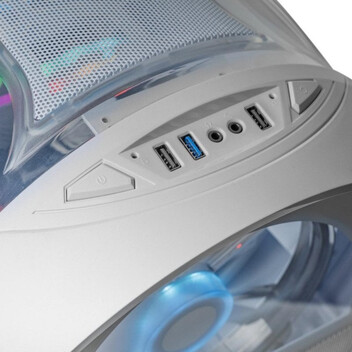 Torre PC Caja Mars Gaming MC-CYLON MicroATX Blanca Ventana Curva RGB 2 Ventiladores Torre PC Caja Mars Gaming MC-CYLON MicroATX Blanca Ventana Curva RGB 2 Ventiladores