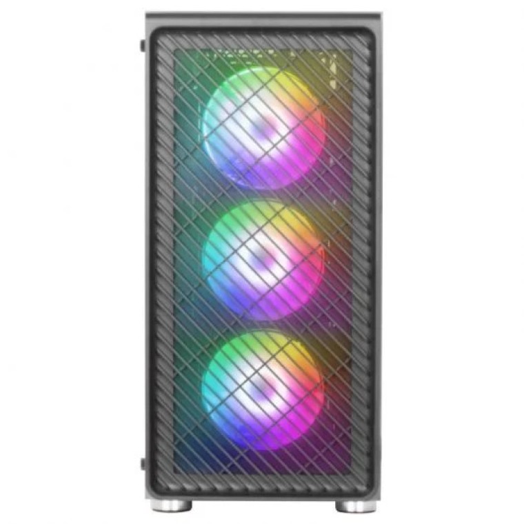 Mars Gaming MC-F ARGB Semi Tower Cristal Templado USB 3.2 Negra