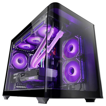 Torre PC Mars Gaming MC-FUSIONM Caja Gaming Micro-ATX Cristal Templado Continuo Curvo Doble Cámara N