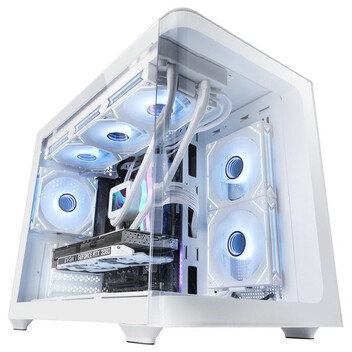 Torre PC Mars Gaming MC-FUSIONM Caja Gaming Micro-ATX Cristal Templado Continuo Curvo Doble Cámara B