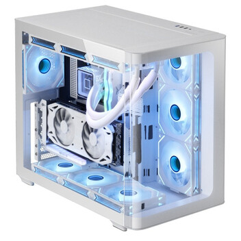 Torre PC Mars Gaming MC-FUSION Gaming ATX Cristal Templado Continuo Curvo Doble Cámara Blanco Torre PC Mars Gaming MC-FUSION Gaming ATX Cristal Templado Continuo Curvo Doble Cámara Blanco