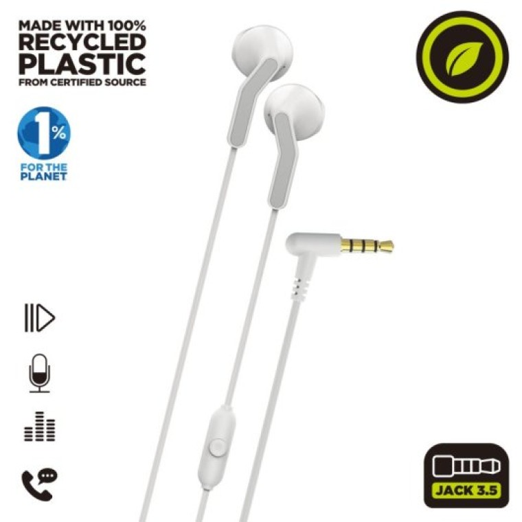 Muvit For Change E56 Auriculares Estéreo 3.5mm Blancos