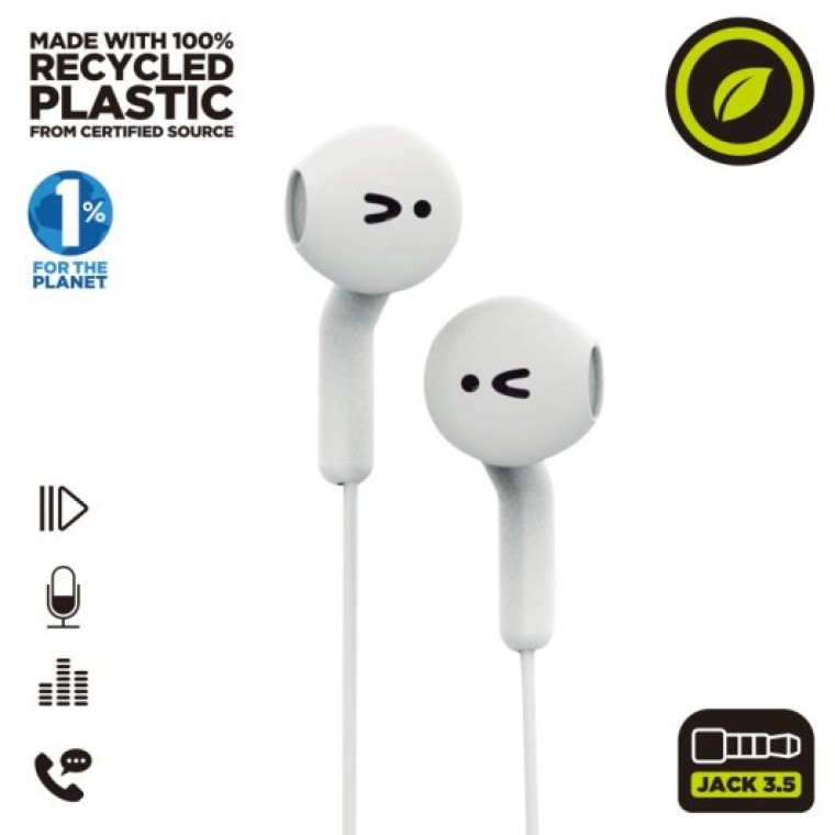 Muvit For Change E56 Auriculares Estéreo 3.5mm Blancos