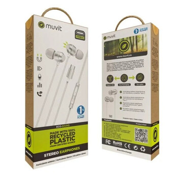 Muvit For Change M32 Auriculares Estéreo USB-C Magnéticos Blancos Muvit For Change M32 Auriculares Estéreo USB-C Magnéticos Blancos