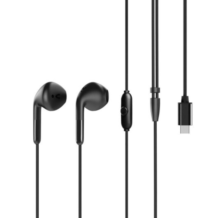 Muvit For Change E58 Auriculares Estéreo USB-C Negros