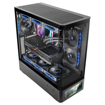 Torre PC Caja Mars Gaming MC-LCDPRO ATX Negra Pantalla IPS 7.2" Cristal Templado
