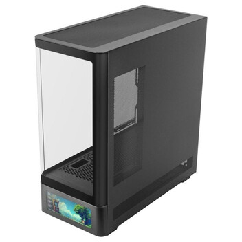 Torre PC Caja Mars Gaming MC-LCDPRO ATX Negra Pantalla IPS 7.2" Cristal Templado