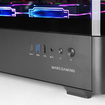 Torre PC Caja Mars Gaming MC-LCDPRO ATX Negra Pantalla IPS 7.2" Cristal Templado
