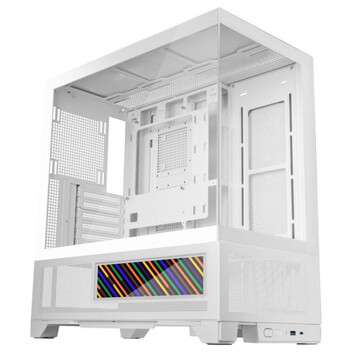 Torre PC Caja Mars Gaming MC-LCDX IPS 9.16" ATX Blanco Cristal Templado Mesh Torre PC Caja Mars Gaming MC-LCDX IPS 9.16" ATX Blanco Cristal Templado Mesh