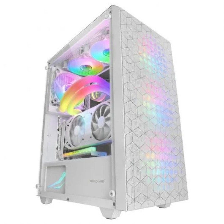 Mars Gaming MC-MAG Semitorre ATX Cristal Templado 3 Ventiladores FRGB USB 3.0 Blanca