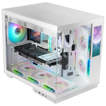 Torre PC Caja Mars Gaming MC-MIRAGE ATX Pantalla IPS 7,2" Cristal Templado Blanco Torre PC Caja Mars Gaming MC-MIRAGE ATX Pantalla IPS 7,2" Cristal Templado Blanco