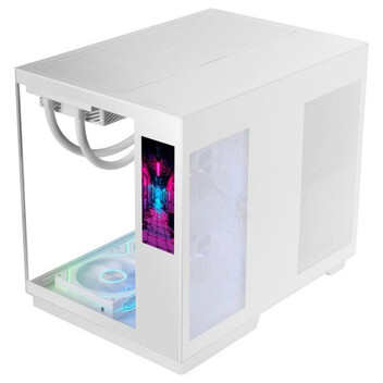 Torre PC Caja Mars Gaming MC-MIRAGE ATX Pantalla IPS 7,2" Cristal Templado Blanco Torre PC Caja Mars Gaming MC-MIRAGE ATX Pantalla IPS 7,2" Cristal Templado Blanco