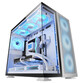 Torre PC Mars Gaming MC-NOVA2 Caja Gaming Custom XXL E-ATX Doble Cristal Templado Alumino USB-C Blan