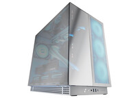 Torre PC Mars Gaming MC-NOVA3 Caja Gaming Custom XXL E-ATX Tripe Cristal Cromado Aluminio USB-C Blan
