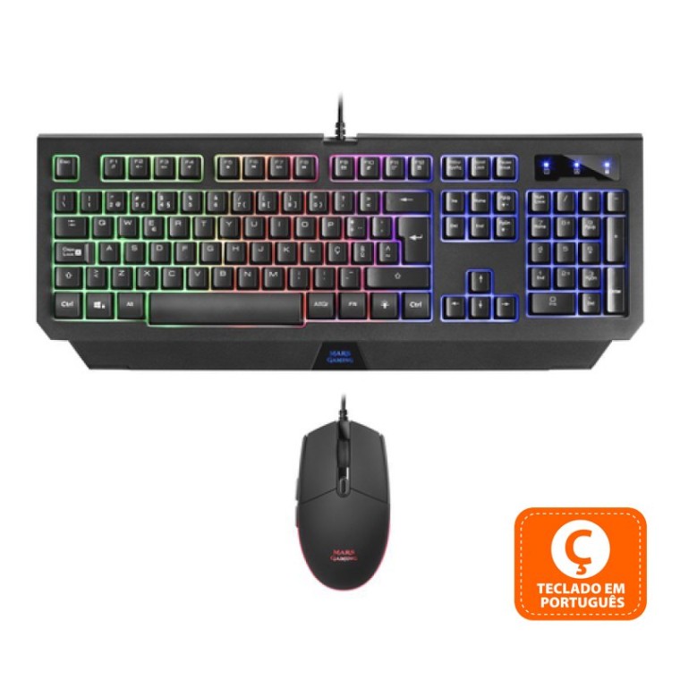 Mars Gaming MCP100 Combo RGB Teclado + Ratón Portugués