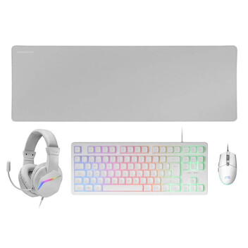 Mars Gaming MCP-RGB3WES Combo Gaming Teclado FRGB + Ratón + Auriculares + Alfombrilla Blanco Mars Gaming MCP-RGB3WES Combo Gaming Teclado FRGB + Ratón + Auriculares + Alfombrilla Blanco