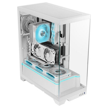 Torre PC Caja Mars Gaming MC-PRISMA Triple Cristal ARGB Blanco Semitorre ATX Torre PC Caja Mars Gaming MC-PRISMA Triple Cristal ARGB Blanco Semitorre ATX