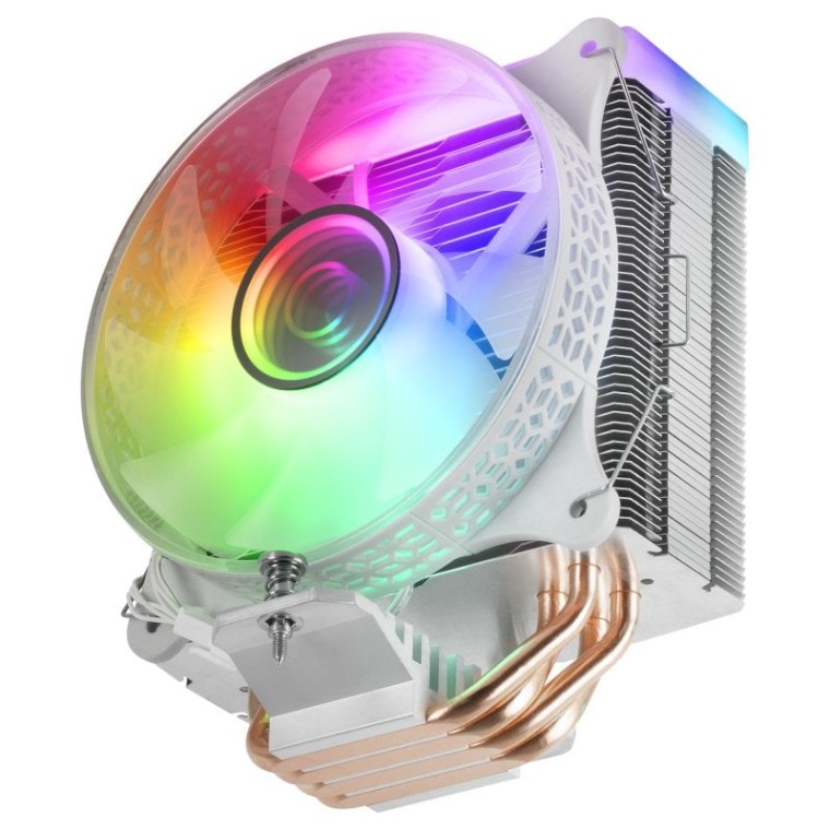 Mars Gaming MCPU-VR Doble ARGB Ventilador CPU 120mm Blanco