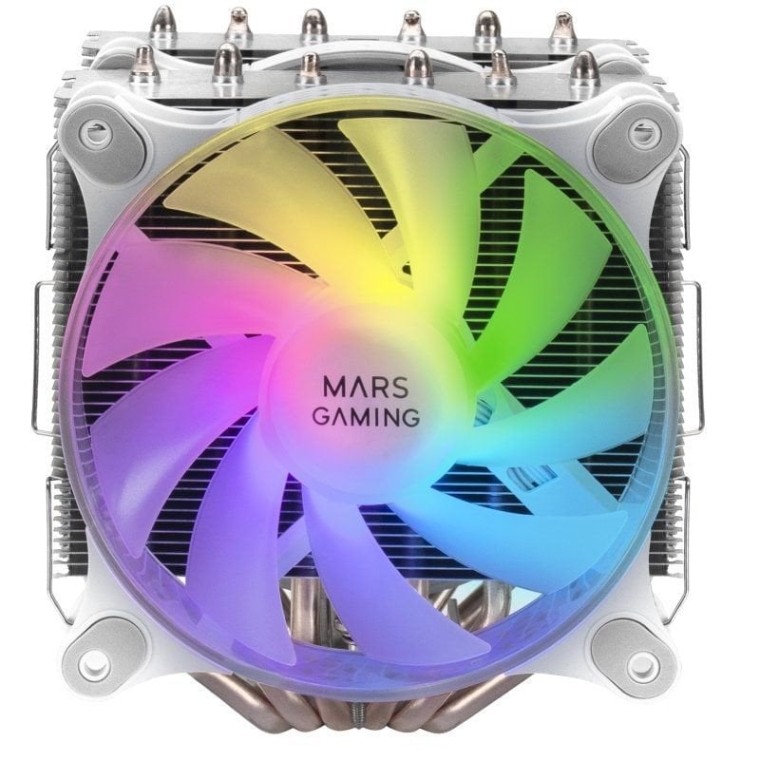 Mars Gaming MCPU-XT ARGB Doble Ventilador CPU 120mm Blanco