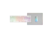 Mars Gaming Mcpwx Combo Gaming Inalámbrico Teclado Frgb Ratón Rgb Alfombrilla Blanco Español