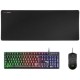 Mars Gaming MCPX Combo Gaming Teclado Francés + Ratón + Alfombrilla XXL Negros