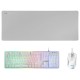 Mars Gaming MCPX Combo Teclado + Ratón + Alfombrilla XXL Blanco