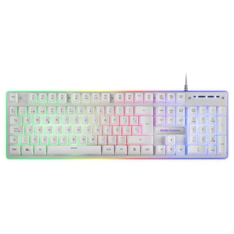 Mars Gaming MCPX Combo Teclado + Ratón + Alfombrilla XXL Blanco